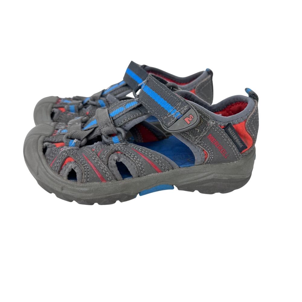 Merrell Hydro Waterproof Fisherman Sandals Shoes MC53376 Gray Kids‎ Size 9M